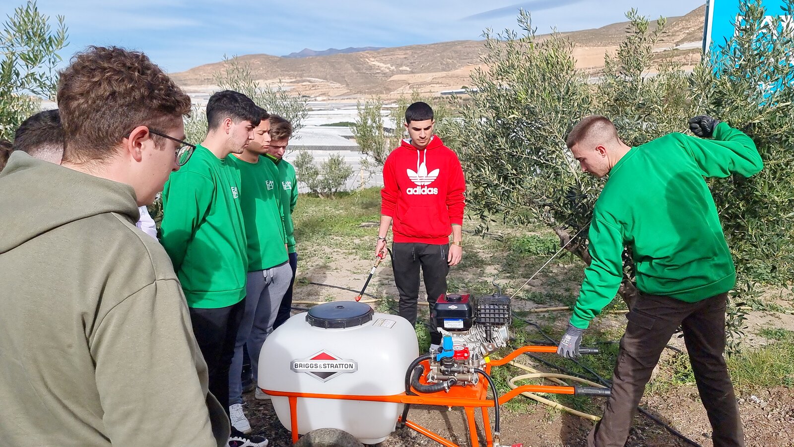 Manejo de carretilla de tratamientos en olivar